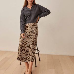 Printed midi skirt